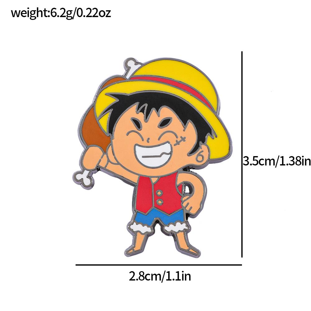 Японский мультфильм АНИМЕ ONE PIECE металлический значок Луффи Эйс Морской Король эмаль эмалевая брошь брошь