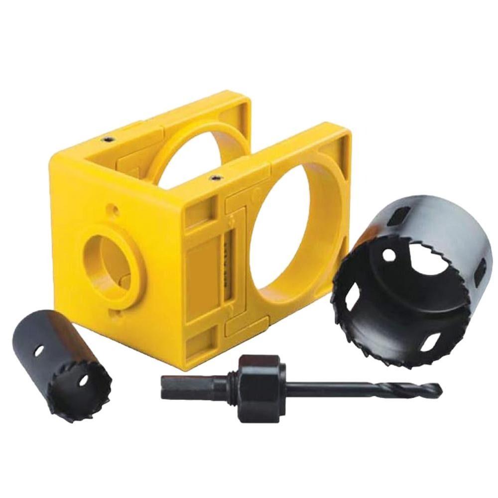 1Set Carbon Steel Knob Hole Drilling Tool Hand Tools Door Drill Kit Door Lock Installation Kit