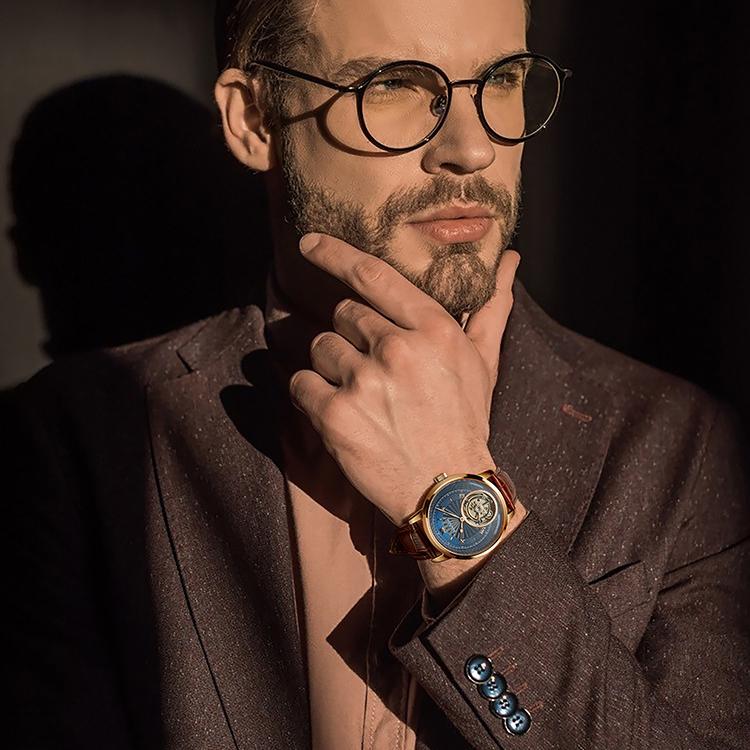 AILANG Механические часы Мужские часы Деловые часы Водонепроницаемые