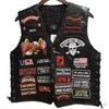 Harley Vest Кожаный жилет для верховой езды 42 Кожаный жилет с вышитым значком для мужчин