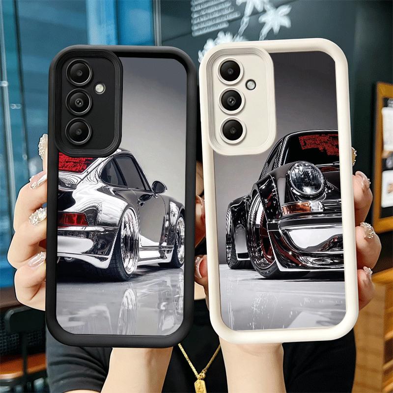 Phone Case for Samsung Galaxy A17 A16 A15 A14 A13 Electroplated Style Sports Car A56 A36 A26 A55 A35 A25 A54 A34 A24 A53 A33 A23