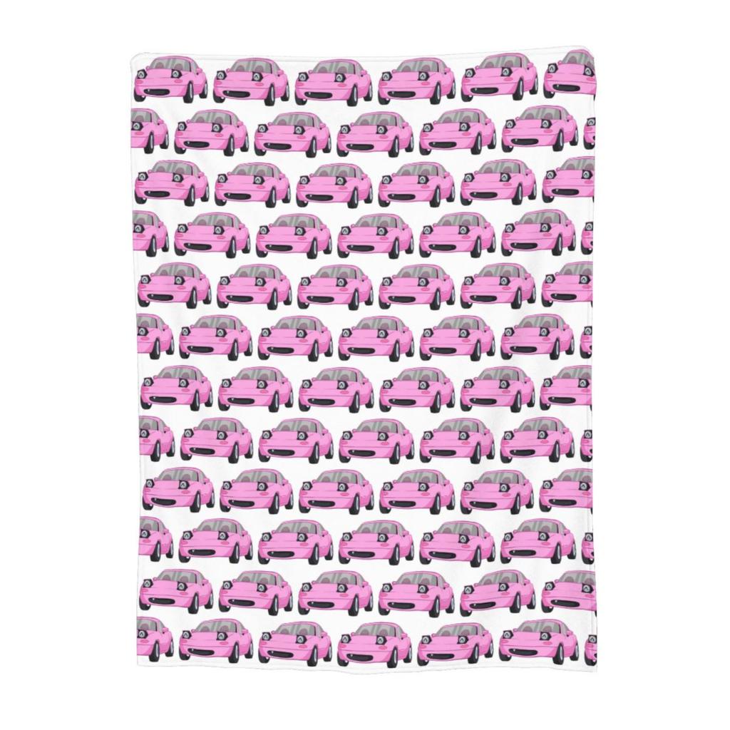 Cute Miata Face Blankets Soft Warm Flannel Throw Blanket Plush for Bed Living room Picnic Travel Home Couch