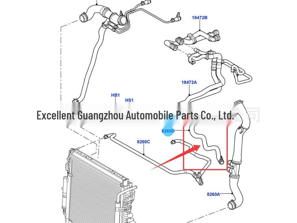 Шланговый узел PCH500923 для Jaguar Land Rover Range Rover Sport 2005-2009.