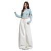 American white wide-leg pants women's autumn new design sense high waist thin loose casual banana pants