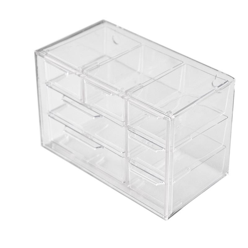 Пылезащитный прозрачный ящик с 7 ячейками для канцелярских принадлежностей, ювелирных изделий и косметики