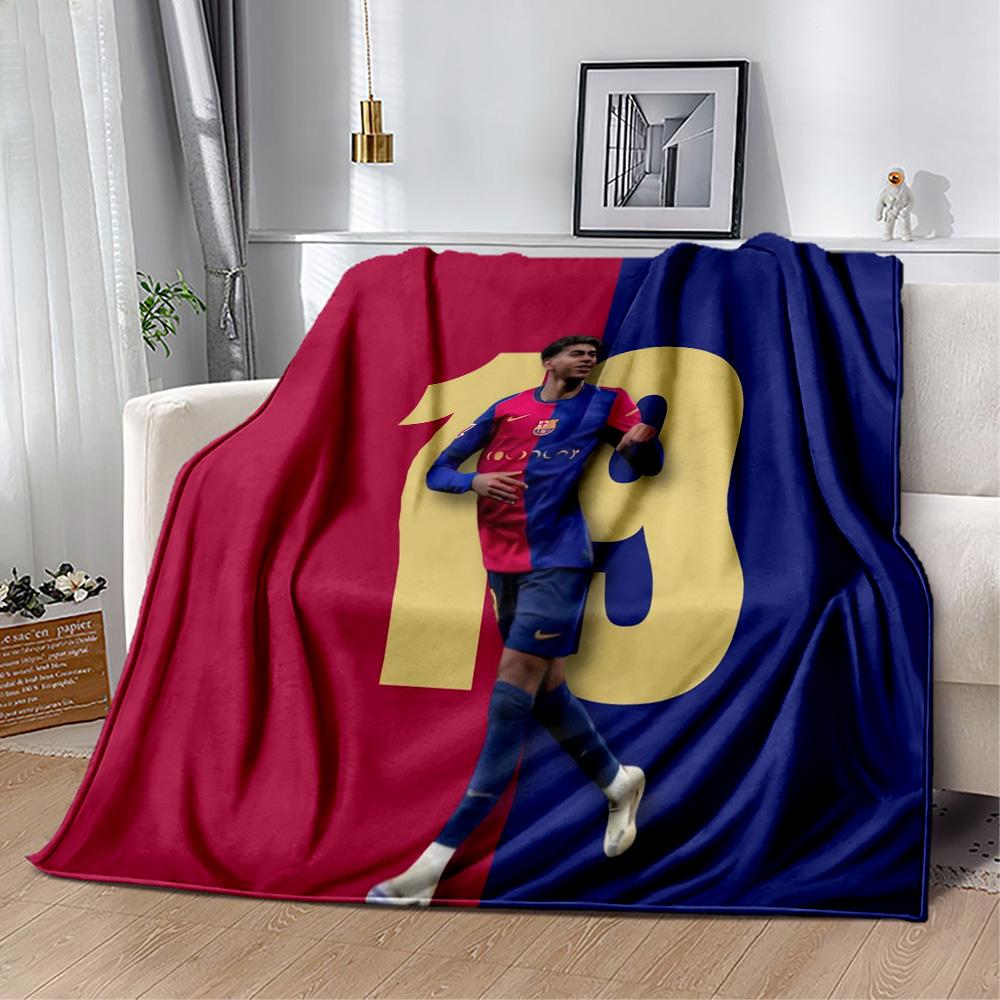 Lamine Yamal's Soccer Legend Blanket Soft & Cozy Great for Couch Livingroom Office for All Seasons Warmthful Decor Birthday Christmas Gift Blanket