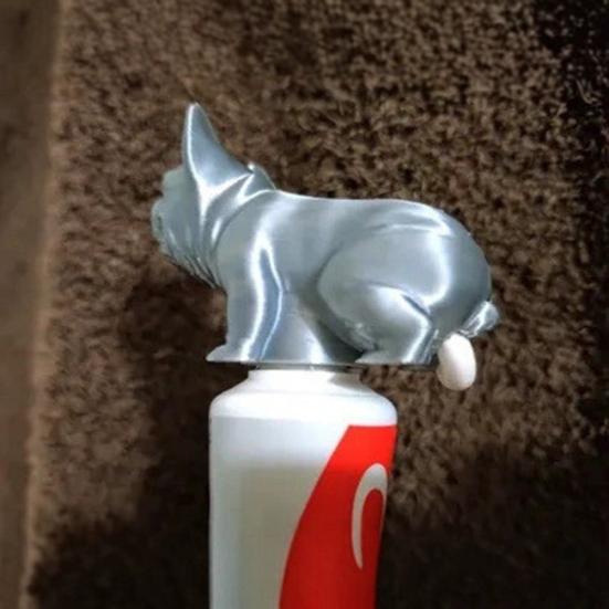 Дозатор зубной пасты «Французский бульдог» 3D-печатная насадка на зубную пасту для собак, пыльца для зубной пасты в ванной