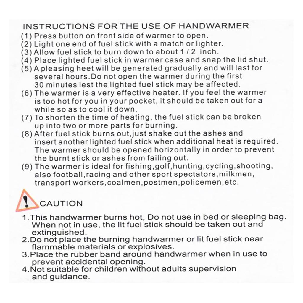 Грелки для рук 12 сменных топливных палочек Карманная грелка Угольная грелка Карманная удобная грелка Идеально подходит для использования на открытом воздухе