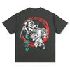 Demon Slayer Japanese Anime Pure Cotton T-shirt Summer Anime Enthusiasts Fashion Casual Retro Short Sleeve T-shirt Unisex