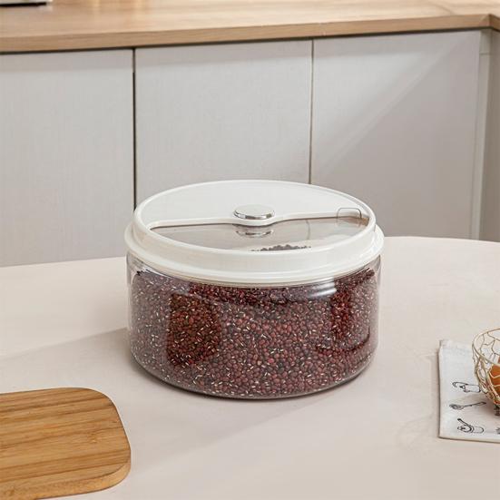 Ведро для риса Прозрачная визуальная панель Большая вместимость Герметичный Защищенный от влаги Пластиковый контейнер для хранения пищевых продуктов