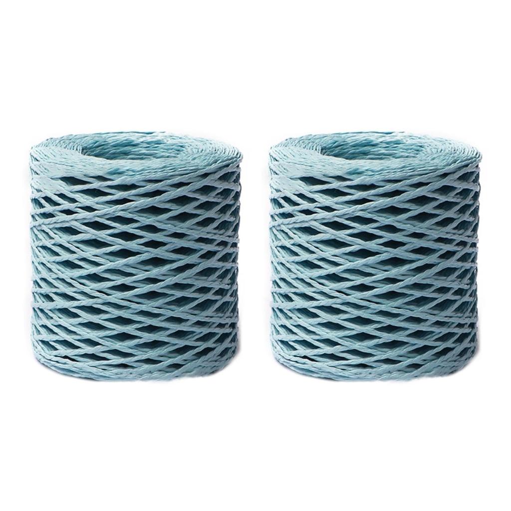 Raffia Straw Yarn DIY Knitting Material for Women Girls Cotton Raffia Yarn Crochet Summer Sun Hat Yarn Seabeach Bag Yarn