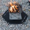 Огнестойкий коврик для костра, складной шестиугольный, универсальный, многоразовый, изоляционный коврик для гриля