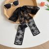 Retro Lace Thin Scarf Flower Embroidered Scarf Sweet Scarf Headband  Dress Decor