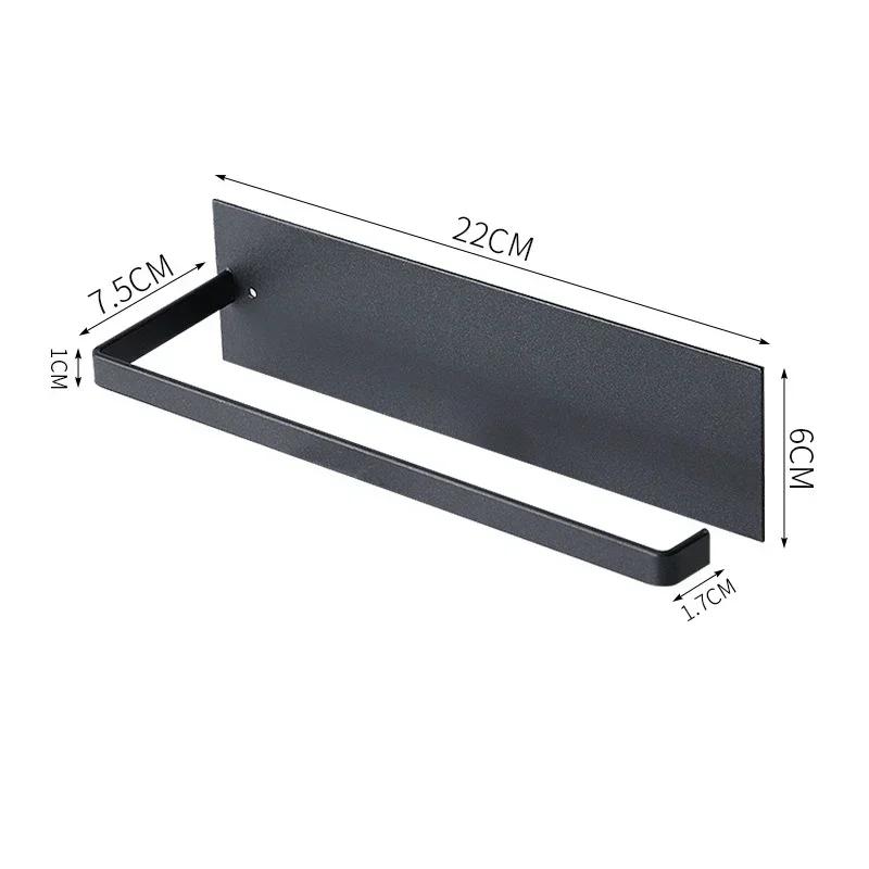Кухонный держатель для бумажных полотенец из углеродистой стали без дырокола Шкаф для бумаги Полка для бумаги Бытовая вешалка для рулонной бумаги Пластиковая упаковка Стеллаж для хранения тряпок