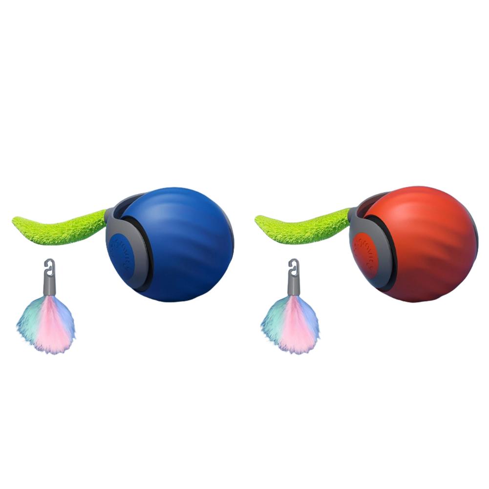 Интерактивный мяч для кошек, автоматический катящийся мяч с хвостом, перезаряжаемая умная интерактивная игрушка для домашних животных, интеллектуальная мышь для кошек