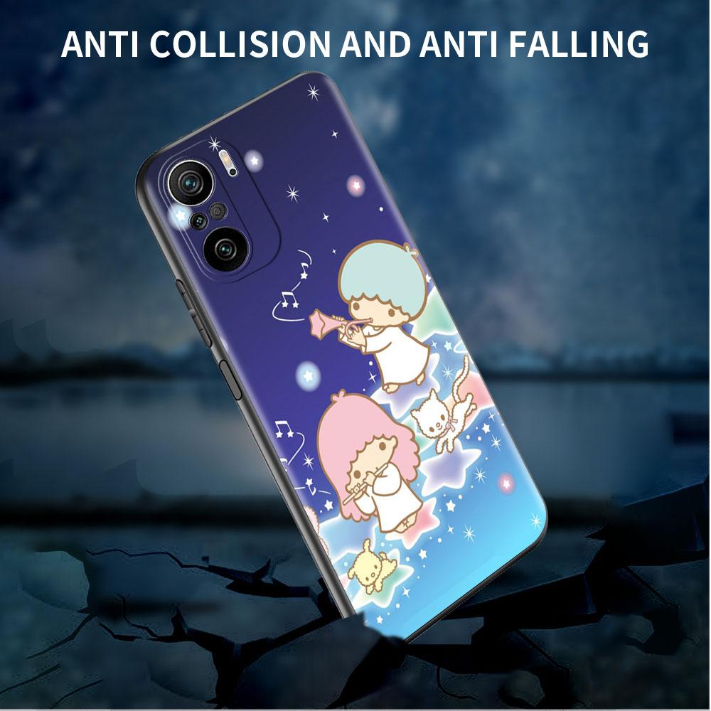 Милый чехол LittleTwinStars для Xiaomi Redmi Note 111 9S 10 9 8 7 9A 9C 9i K40 8T 10C 9T K50 силиконовый чехол для телефона