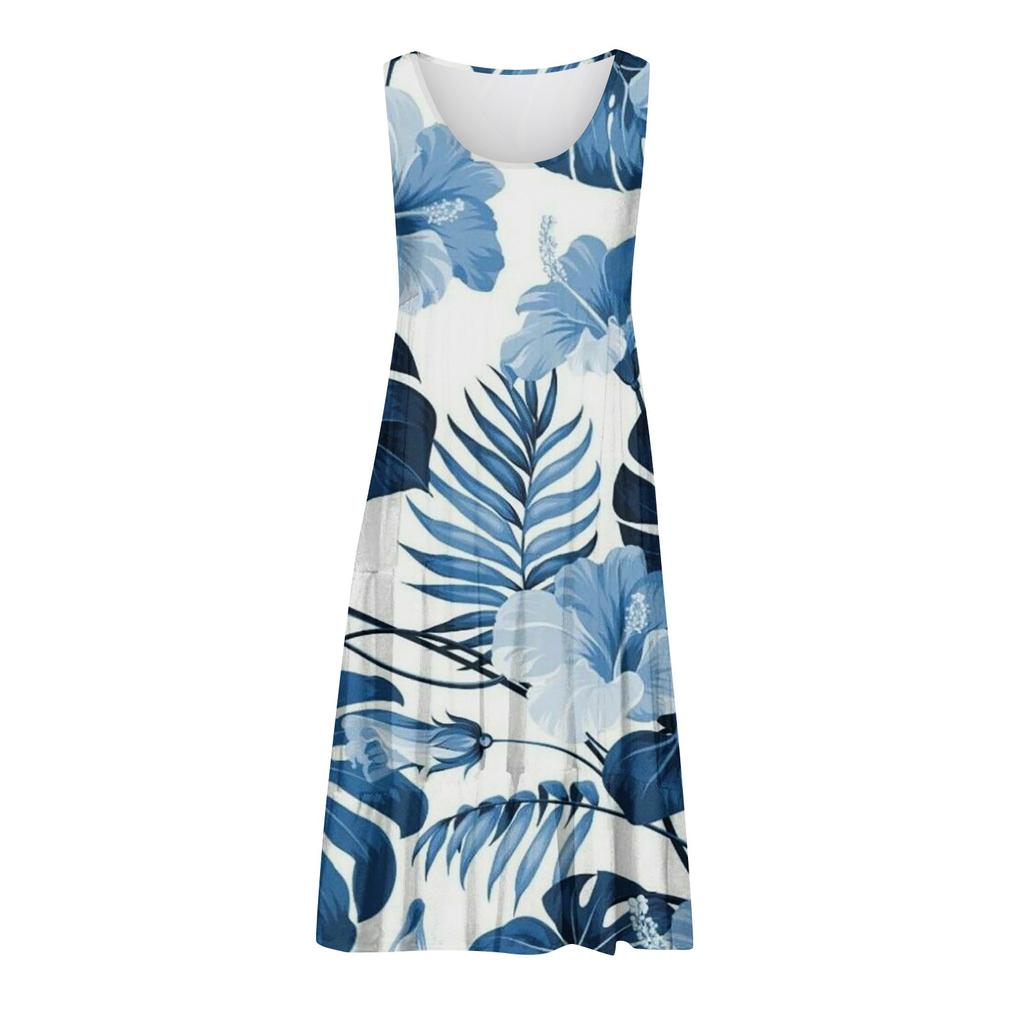 Женское платье, милая повседневная пляжная юбка с принтом, сарафан