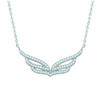 [N0010] - Silver Necklace 'Les Ailes d'Ange' Silver-white (rhodium-plated) - 31x15 Mm