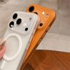 Luxury For Magsafe Wireless Charge Matte Phone Case For iPhone 17 Air 16 15 Pro Max Plus Magnetic Soft Bumper Transparent Cover