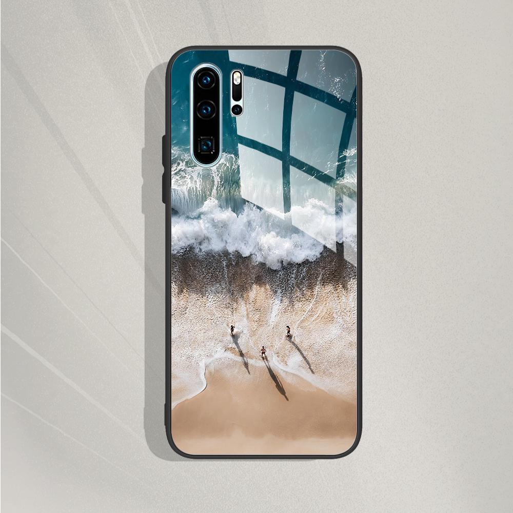 Чехол для Huawei P30 Lite Чехол P30 Lite Чехол из закаленного стекла Милые силиконовые чехлы для телефона Для Huawei P 30 Чехлы для Huawei P30 Pro
