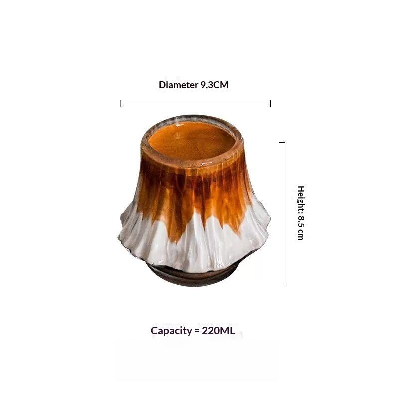 Coffee Cup Design Sense Water Cup Ins Wind Square Whiskey Glass Wine Cup Volcano Creative Sense Milk Tea Coffee Cups