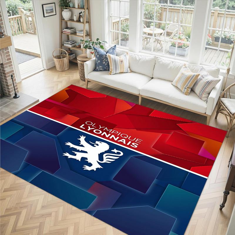 Lyon FC Design Crystal Velvet Carpet Cozy Non?Slip Printed Rug For Bedroom Living Room Entrance