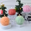 Christmas Ball-Shaped Silicone Candle Mold for DIY Aromatherapy & Plaster Decorations