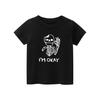 Summer IM Okay Skull Fashion Boys T Shirt for Girls Cotton Donut Print Childrens TShirt Short Sleeve Children Top Clothing