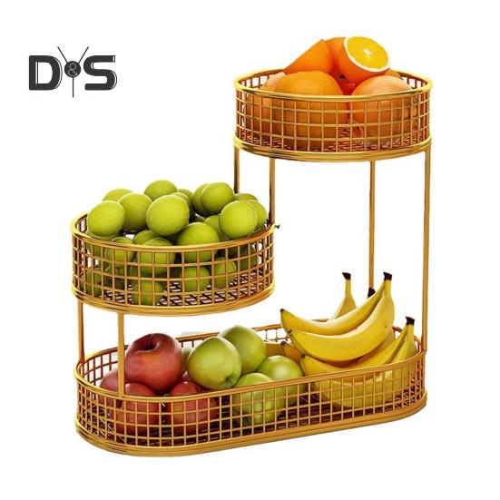 Корзина для фруктов на кухню, многоярусное хранилище, контейнер для хранения, многоярусная фруктовая чаша, проволочная корзина, органайзер для овощей, закусок, картофеля, лука