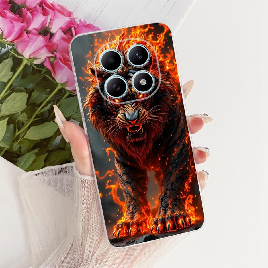 Чехол для Xiaomi Redmi Note 15 Pro Plus Крутые животные Цветы Расписная обложка Мягкий силиконовый чехол для Redmi Note 15 Note15 Pro + Сумки