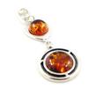 [F9905] - Amber 'Inspiration' Silver Pendant