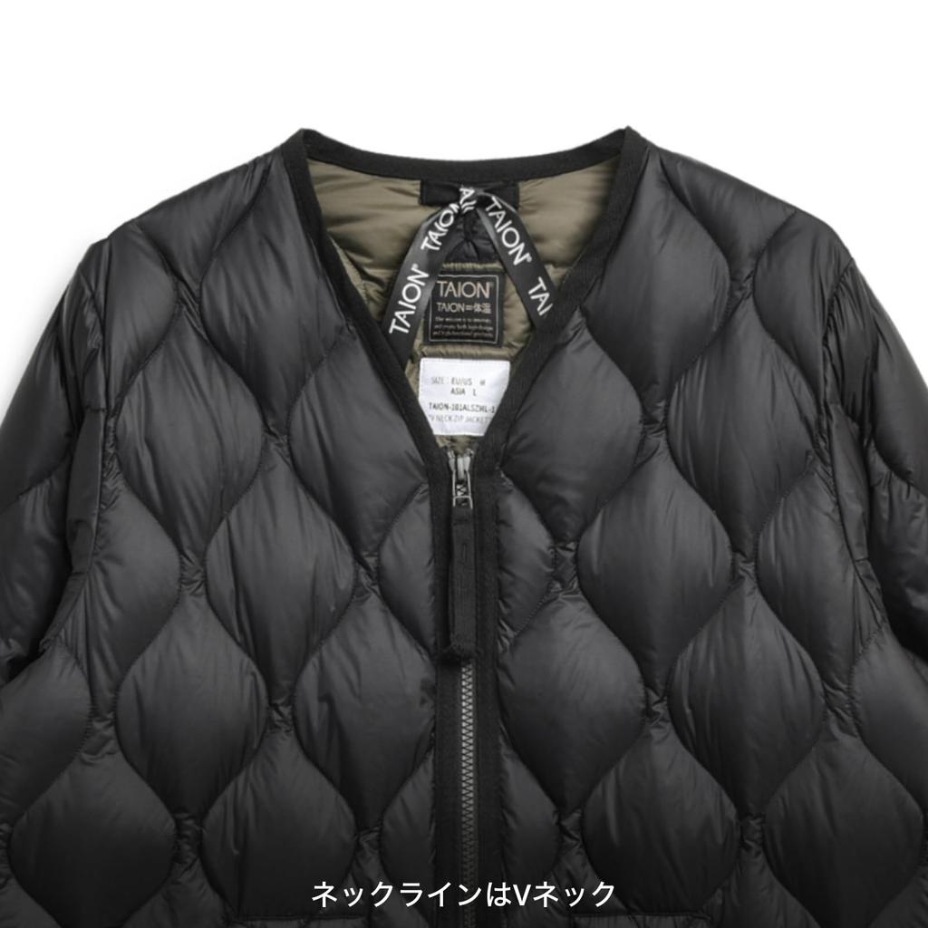 Taion Унисекс Милитари Пуховик W-Zip V-образный вырез (Мягкая оболочка) (101ALSZML-1)
