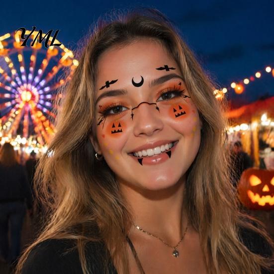 Skin Friendly Temporary Face Art Halloween Tattoo Stickers, Waterproof Scary Makeup Decals for Party, Durable Sweat Proof Stickers Wound Scar