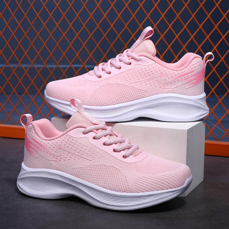 Women Sports Shoes New Breathable Casual Women's Shoes Lightweight Concise Soft Running Shoes Lace Up Large Size Women Sneakers