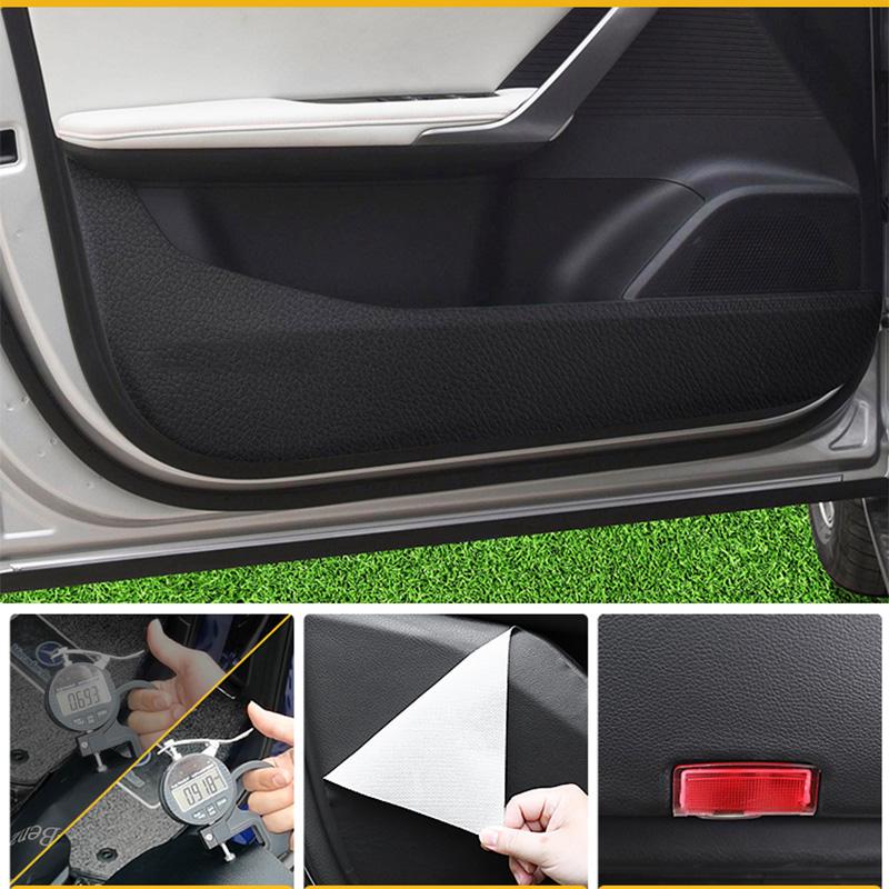 Suitable For MG 4 MULAN 2022-2024 PU Leather Car Door Anti-kick Pad Protective Mat Interior Decoration Car-styling Accessories WW32