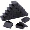 1set/24pcs Black Diamond Pattern Jewellery Box, Jewellery Packaging Box Square Gift Packaging Gift Box, Suitable for Gift Giving Jewellery Box