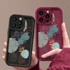 Простой растительный узор TPU мягкий чехол для телефона iPhone 16 Pro Max 15 Pro 14 Plus 13 12 11 XR XS 8 7 защита линз матовый противоударный бампер чехол