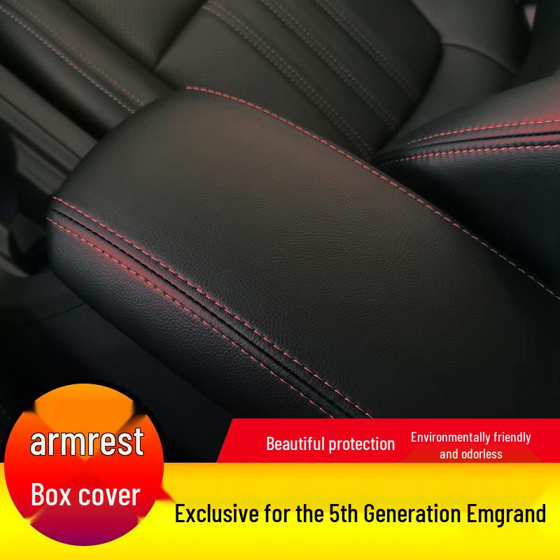 Emgrand Leather Armrest Pad Cover for Handrest Storage Modification