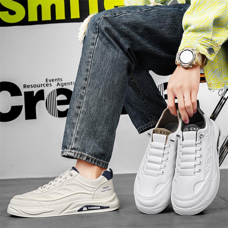 Весна 2025 новые кроссовки папы платформа повседневные универсальные дышащие мужские трендовые увеличивающие рост низкие спортивные туфли