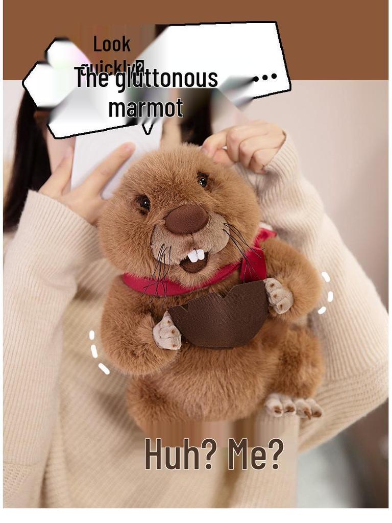 Nezha Reborn Plush Screaming Marmot Cotton Doll - Cute Birthday Gift