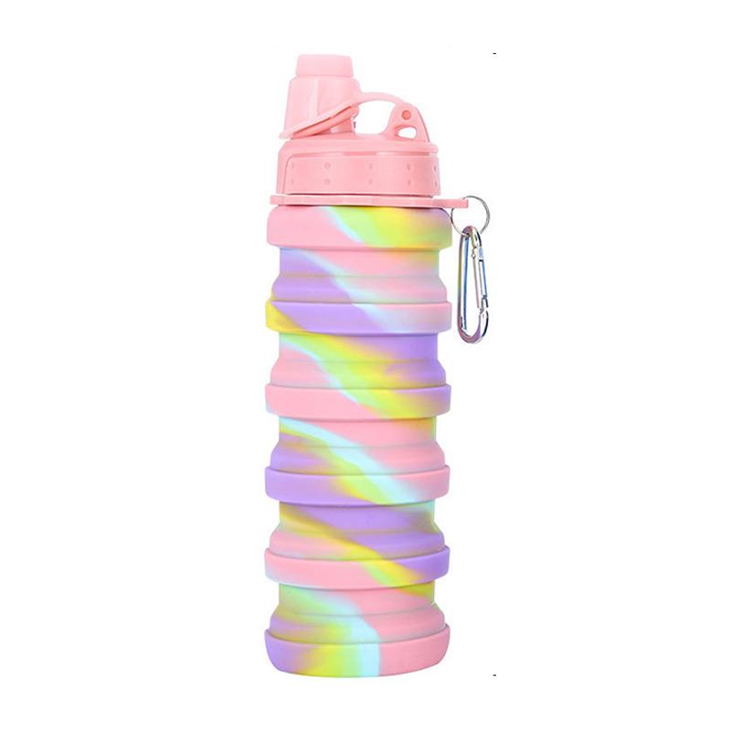 Силиконовые складные бутылки для воды, складные спортивные чашки с пряжкой, портативные герметичные спортивные бутылки для путешествий на открытом воздухе