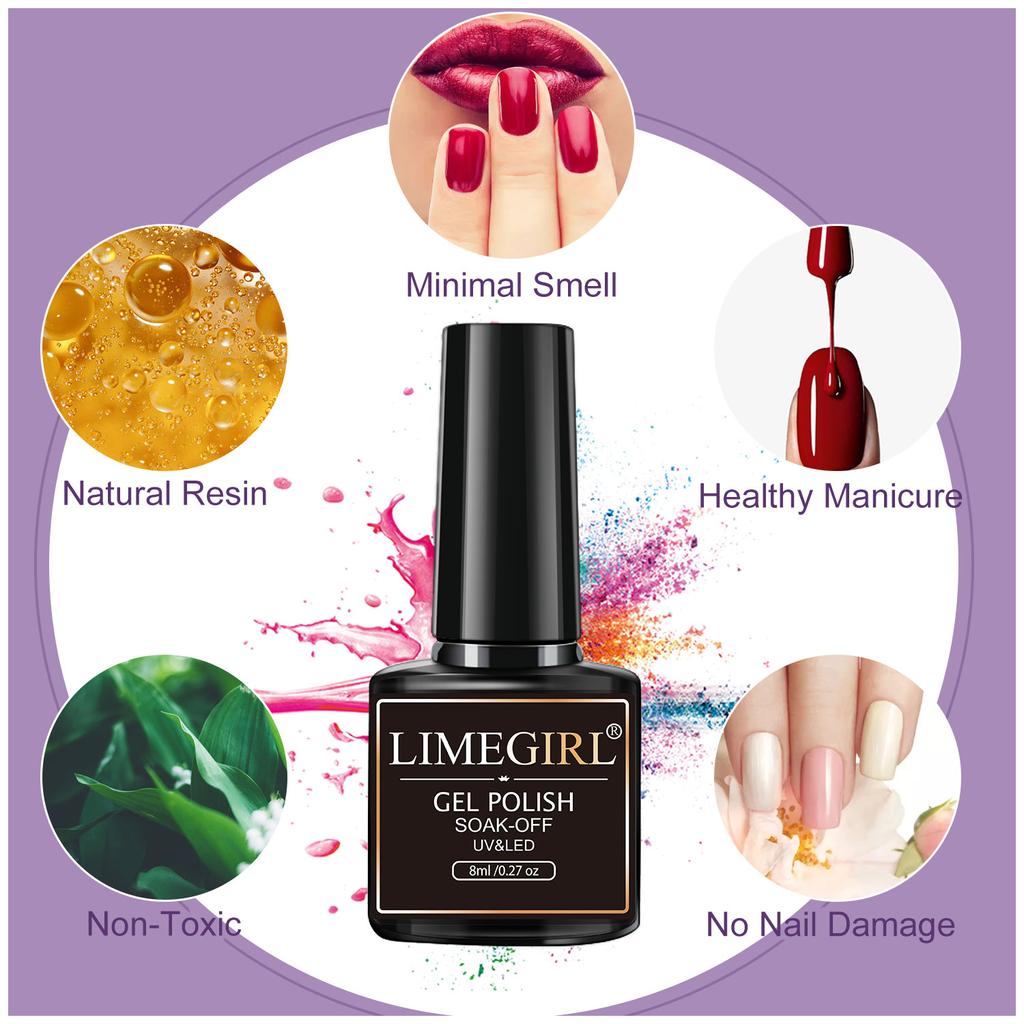 limegirl 87 цветов 8 мл гель-лак для ногтей принадлежности для ногтей Vernis полуперманентный дизайн ногтей маникюр замачиваемый светодиодный УФ-гель лаки для ногтей