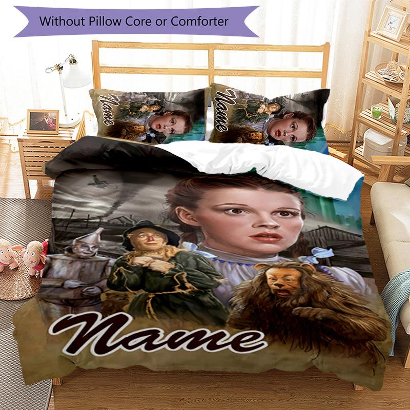 3pcs The Wizard of Oz4 Cover Set - Personalized Name, HD Printed Bedding with 1 Cover and 2 Pillowcases - Perfect for Home Decor, Easy Care