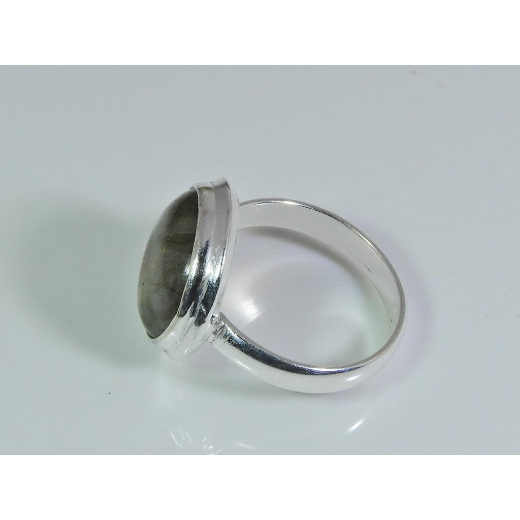 Natural Blue Labradorite Gemstone 925 Solid Sterling Silver Ring Size US-7.5 PG-71
