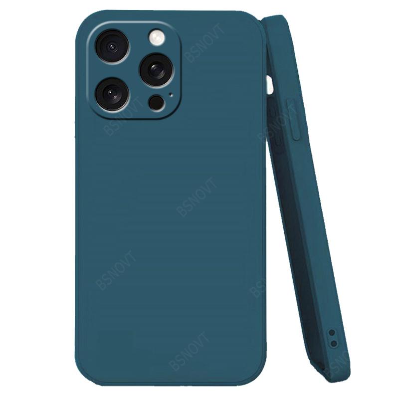 For iPhone 16 Pro Max Case Cover iPhone 16 Pro 15 Plus Capas Original Liquid Silicone Square Fundas iPhone 16 Pro Max Soft Cover