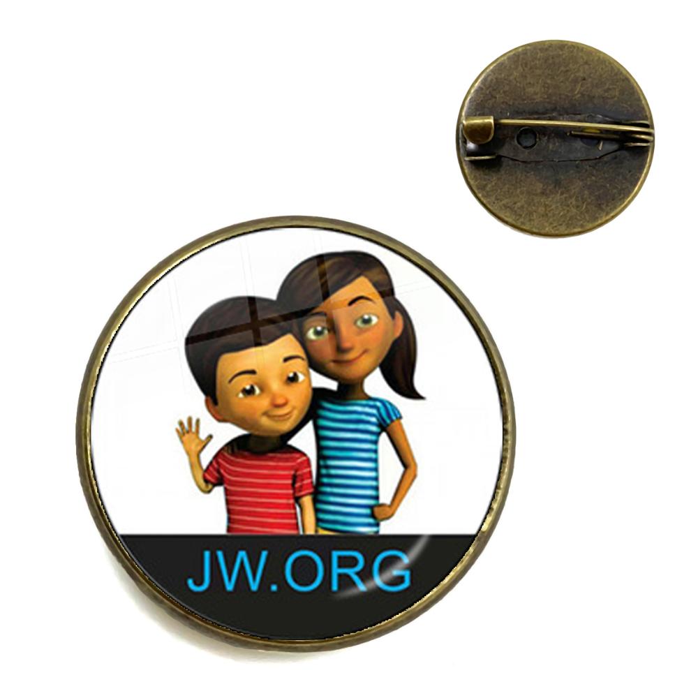 Новое поступление Броши JWORG Стимпанк Свидетели Иеговы Зажим для воротника Стеклянный кабошон Украшения Подарок