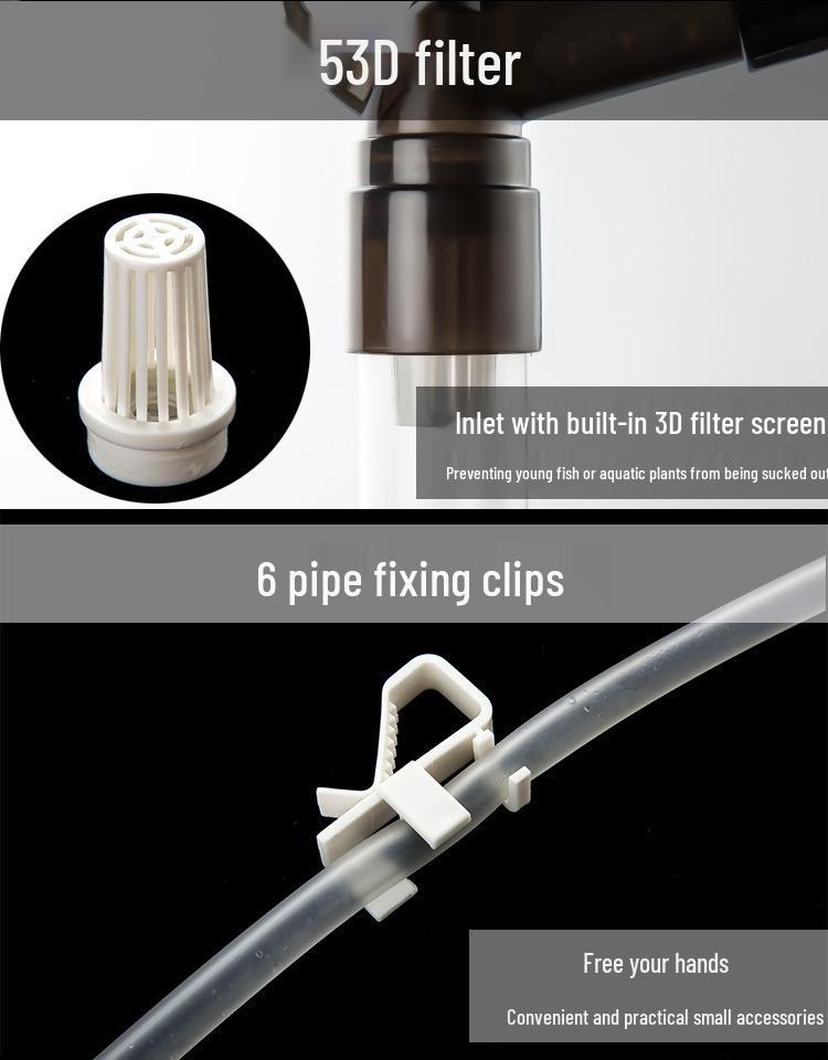Подменщик воды для аквариума и сифон для удаления отходов: Присоска для аквариума и устройство для промывки песка