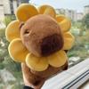 Kapibala Capybara Wear Flower Head Cover Plush Toy Cute Internet Celebrity Capybara Jun Doll Guinea Pig Doll Funny Gift