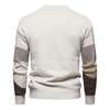 Knitted Sweater Men's American Retro European Code Color Matching Casual Jacket Autumn and Winter Crew Neck Sweater Men