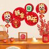 6Pcs Round Origami Fan Paper Fan Chinese Style Fan Flower New 3D Paper Fan Flower  Wall Decor